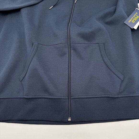 NWT Polo Ralph Lauren Full Zip Fleece Hoodie Men’s XXL Navy Pony Logo Casual - Picture 6 of 11
